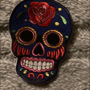 Skull iron on patch
